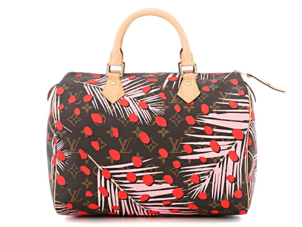 LOUIS VUITTON Speedy Monogram Jungle Dot Handbag Boston Bag